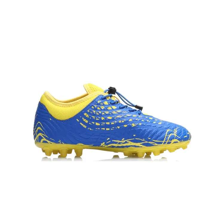 China Hot Sales OEM Microfiber Leather Waterproof Professional Outdoor Football Athletic Shoes Soccer