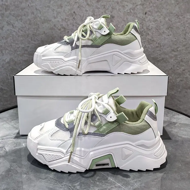 Lace-up High Quality New Fashion Anti Slip Casual Zapatos Mujer Platform Mesh Walking Sneakers Sport Shoes